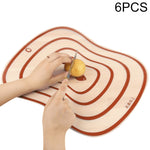 6 planches à découper de cuisine souples et transparentes en PP, S(20x14.8cm), M(30.5x23.5cm), L(42x31.5cm)