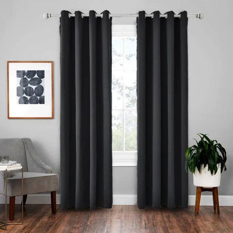Rideau isolant en tissu d'ombrage haute précision, rideau uni, 42x84 pouces (107x213CM), 52x63 pouces (132x160CM), 52x84 (132x213)
