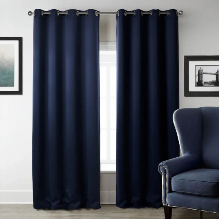 Rideau isolant en tissu d'ombrage haute précision, rideau uni, 42x84 pouces (107x213CM), 52x63 pouces (132x160CM), 52x84 (132x213)