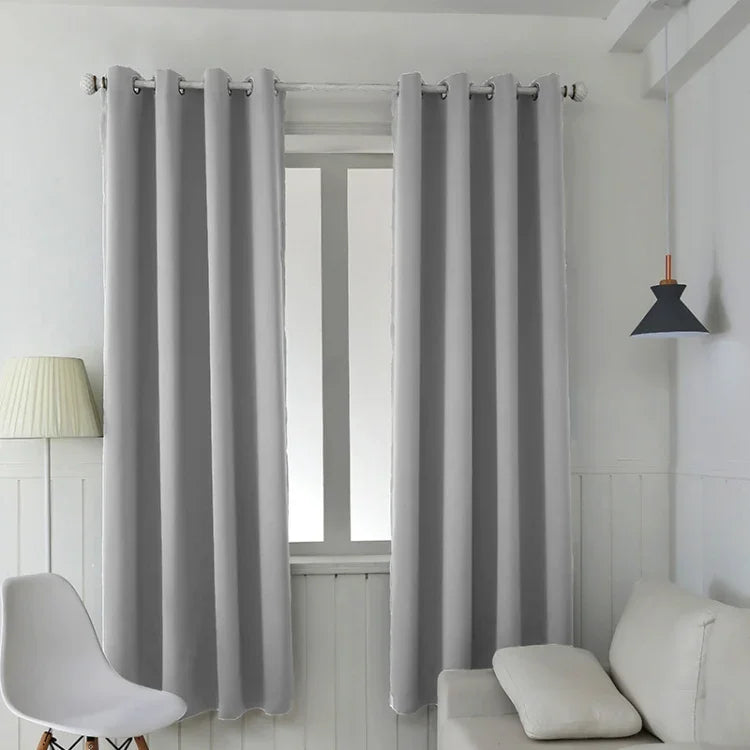 Rideau isolant en tissu d'ombrage haute précision, rideau uni, 42x84 pouces (107x213CM), 52x63 pouces (132x160CM), 52x84 (132x213)