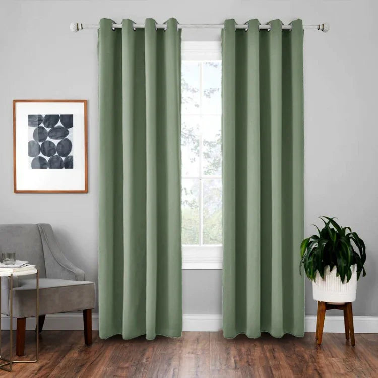 Rideau isolant en tissu d'ombrage haute précision, rideau uni, 42x84 pouces (107x213CM), 52x63 pouces (132x160CM), 52x84 (132x213)