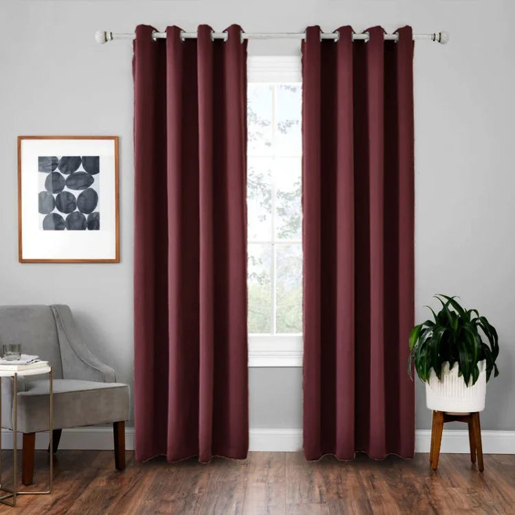Rideau isolant en tissu d'ombrage haute précision, rideau uni, 42x84 pouces (107x213CM), 52x63 pouces (132x160CM), 52x84 (132x213)