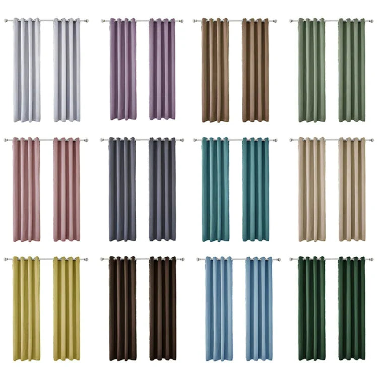 Rideau isolant en tissu d'ombrage haute précision, rideau uni, 52x95 pouces (132x240CM), 140x175, 42x63 pouces (107x160CM), 140×240, 52×63 pouces (132×160CM), 140x225