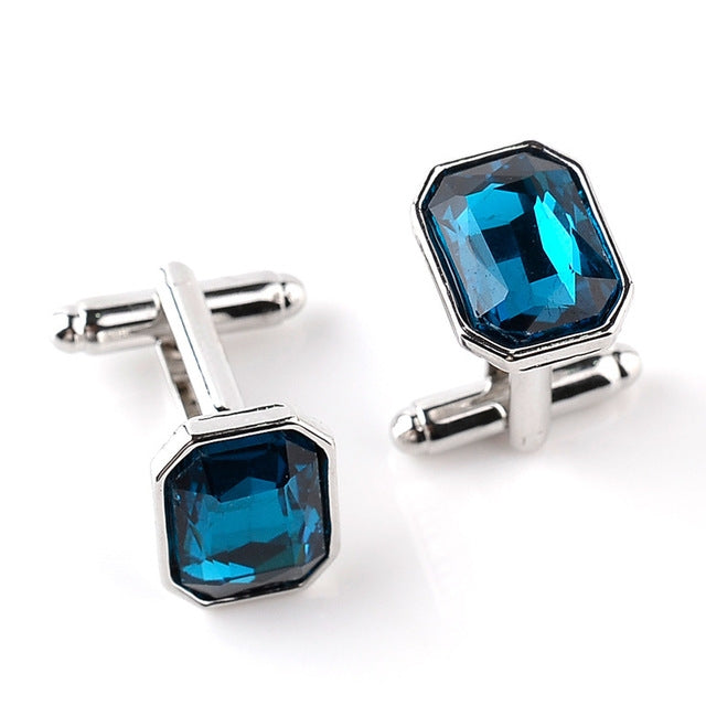 Manchettes françaises en alliage de zircon plaqué pour femme, modèles bleu roi, violet, rouge, bleu, rose
