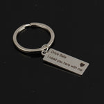 Fashion Keyring Gifts Engraved Drive Safe I Need You Here With Me Keychain Couples Boyfriend Girlfriend Jewelry Key Chain, Fashion Keyring
