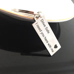 Fashion Keyring Gifts Engraved Drive Safe I Need You Here With Me Keychain Couples Boyfriend Girlfriend Jewelry Key Chain, Fashion Keyring