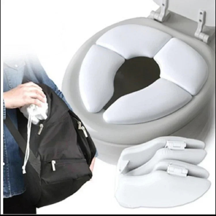 Couvre-siège de pot pliable doux et respectueux de la peau pour enfants, siège de toilette rembourré pliable pour voyage, apprentissage de la propreté, Siège de toilette