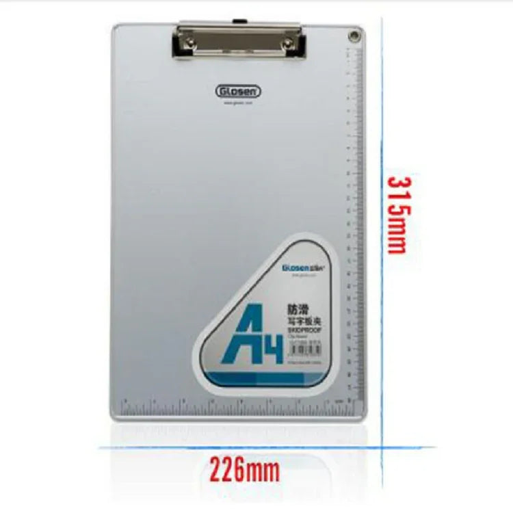 Porte-bloc aluminium A4 Bloc-notes Dossier Fournitures de papeterie scolaire et de bureau, Taille : 31,5x22,5cm, 31,5x22,5cm