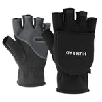 Gants d'hiver HUMRAO mi-doigts rabattables chauds pour les sports de plein air, le ski et le cyclisme, L