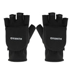 Gants d'hiver HUMRAO mi-doigts rabattables chauds pour les sports de plein air, le ski et le cyclisme, L