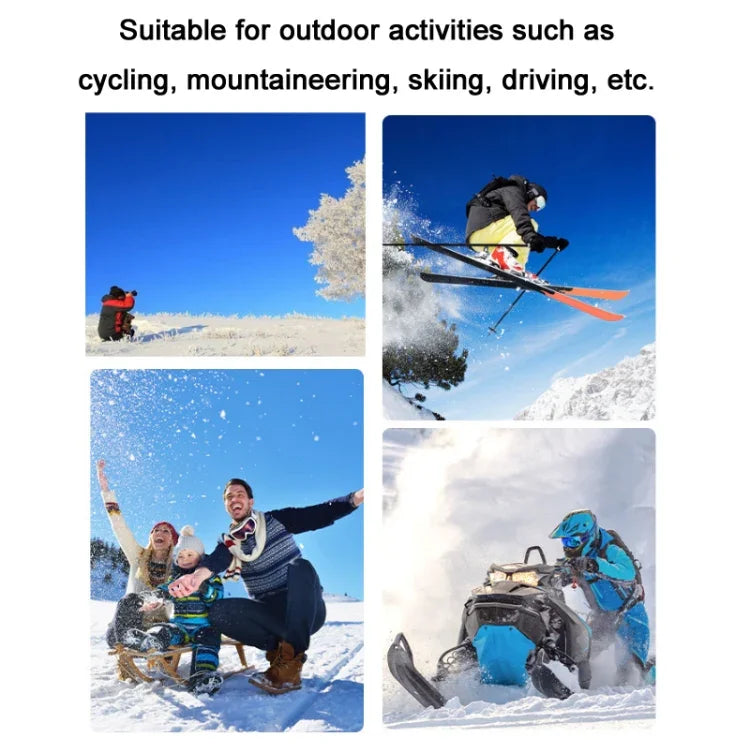 Gants d'hiver HUMRAO mi-doigts rabattables chauds pour les sports de plein air, le ski et le cyclisme, L