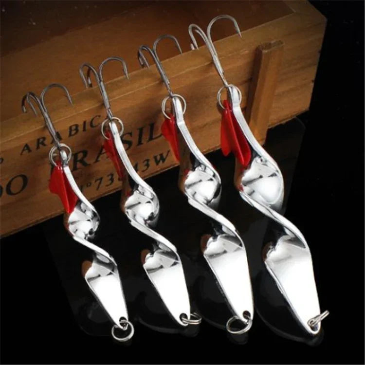 Leurres Durs de Pêche Rotatifs en Métal avec Hameçon, 10g, 14g, 21g, 28g