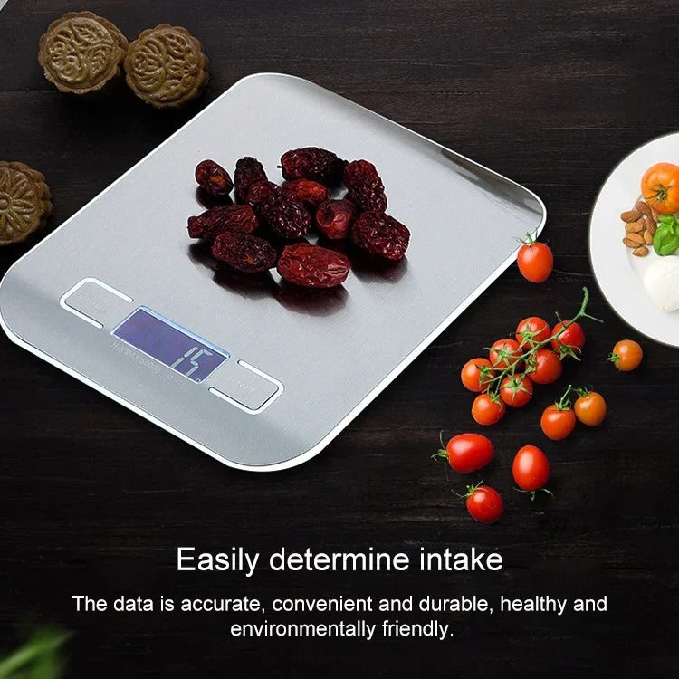 Balance de cuisine alimentaire numérique multifonction BOH-2012 en acier inoxydable avec écran LCD, Spécification : 10kg/1g, 10kg/1g, Or rose