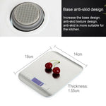Balance de cuisine numérique multifonction en acier inoxydable avec écran LCD, 5kg/1g, Or rose, 5kg/1g, Argent