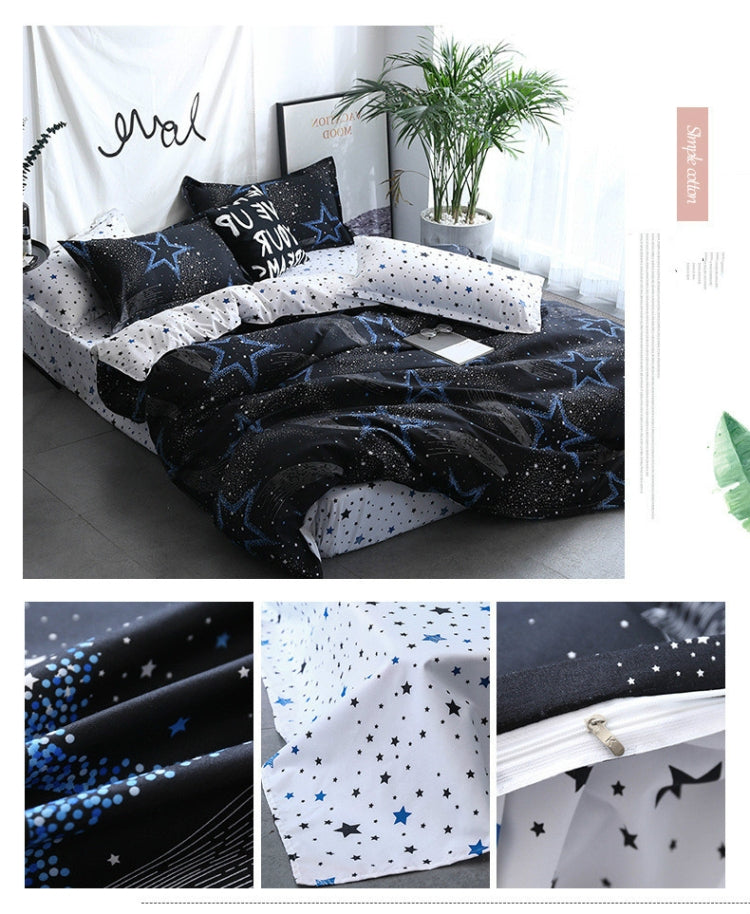 Ensemble de literie de luxe pour la famille, drap housse, housse de couette, taie d'oreiller, drap de lit quatre pièces 1,5 m