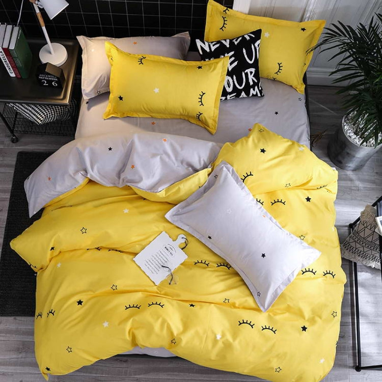 Ensemble de literie de luxe pour la famille, drap housse, housse de couette, taie d'oreiller, drap de lit quatre pièces 1,5 m