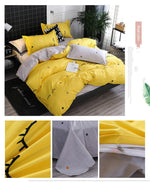 Ensemble de literie de luxe pour la famille, drap housse, housse de couette, taie d'oreiller, drap de lit quatre pièces 1,5 m