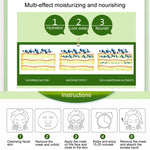 3 masques faciaux végétaux pour soin de la peau, hydratants, anti-imperfections et anti-points noirs, Myrtille, Aloe Vera, Olive, Miel, Grenade, Concombre