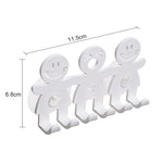 5 PCS Cute Smiley Suction Cup Hanging Toothbrush Holder Plastic Small Person Teeth Holder, Cute Smiley Suction Toothbrush Holder