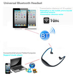 Écouteurs sans fil Bluetooth de sport S9 pour iPhone Huawei Xiaomi, compatible carte TF/SD et microphone
