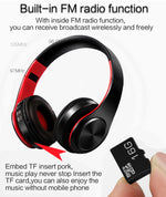 Casque Stéréo sans Fil Bluetooth HIFI pour Xiaomi iPhone Tablette Sumsamg, avec Micro, Prend en Charge la Carte SD et la FM