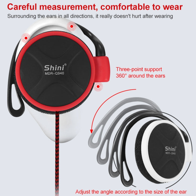 Écouteurs contour d'oreille Shini Q940 3,5 mm Super Bass pour lecteur MP3, ordinateur, mobile