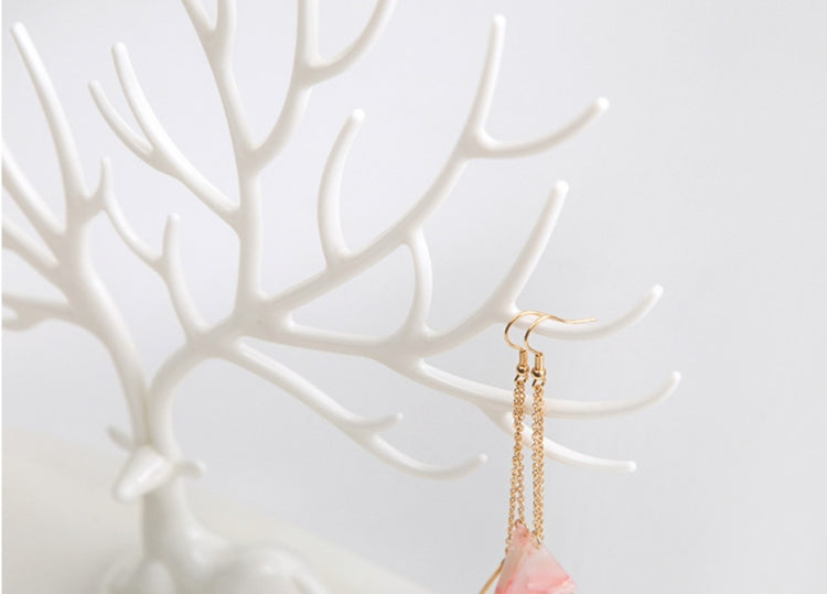 Présentoir de rangement pour bijoux, cosmétiques, rouge à lèvres, colliers, en forme de bois de cerf créatif en plastique