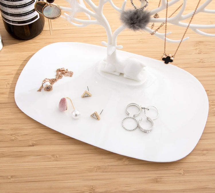 Présentoir de rangement pour bijoux, cosmétiques, rouge à lèvres, colliers, en forme de bois de cerf créatif en plastique