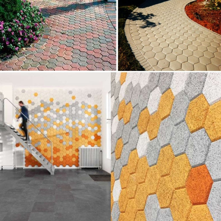 Moule en plastique ultraléger pour sol, moule hexagonal décoratif DIY pour pavage de jardin