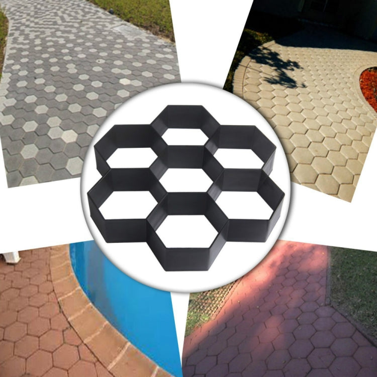 Moule en plastique ultraléger pour sol, moule hexagonal décoratif DIY pour pavage de jardin