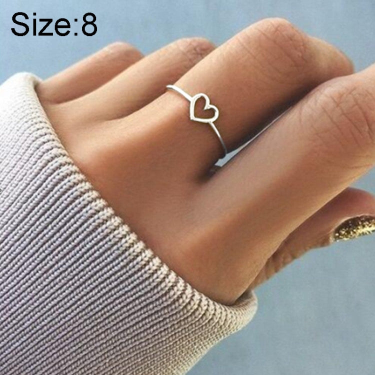 Bague de mariage en forme de cœur pour femme, en or blanc et rose