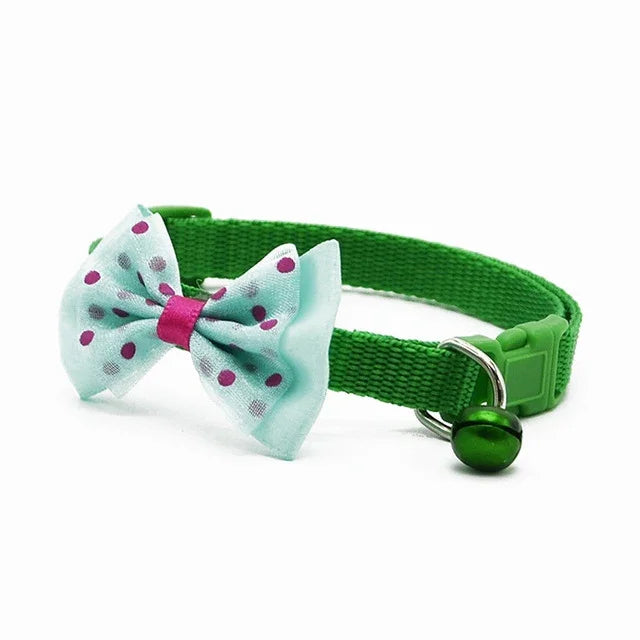 Collier à clochette réglable avec nœud papillon pour chats et chiens - Accessoires pour animaux de compagnie