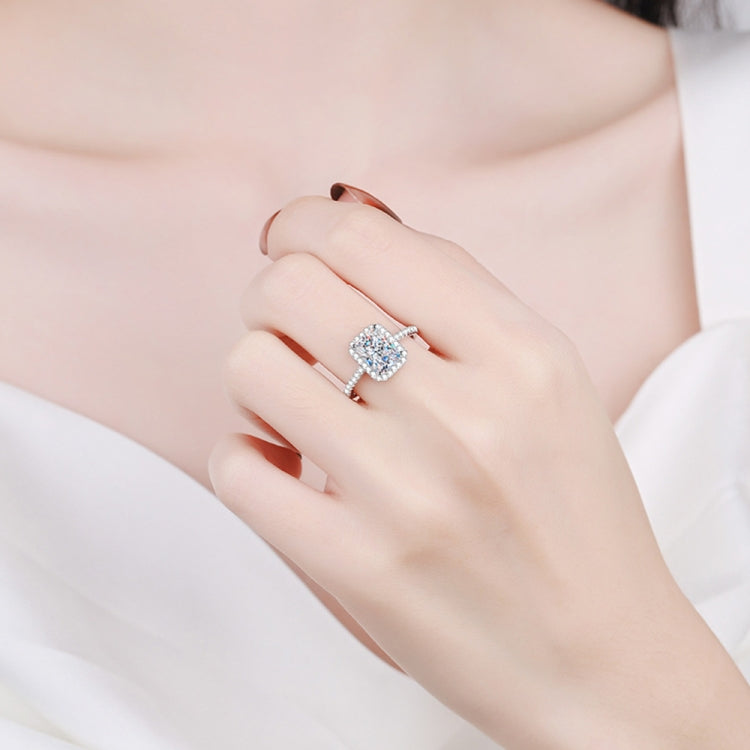 Bague de mariage en argent avec grand cristal cubique en zircon, bijou de fête, tailles 5, 6, 7, 8, 9, 10