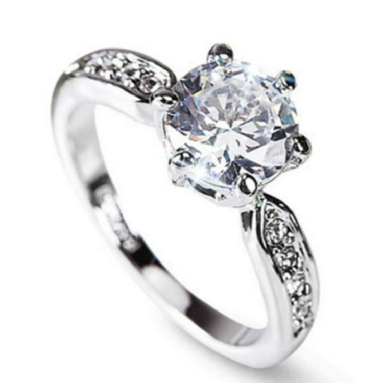Bague de mariage classique en cristal à six griffes pour femme, 5, 10, 7, 8, 9, 6