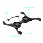 USB Port Mini Octopus Laptop Fan Folding Cooler Pad