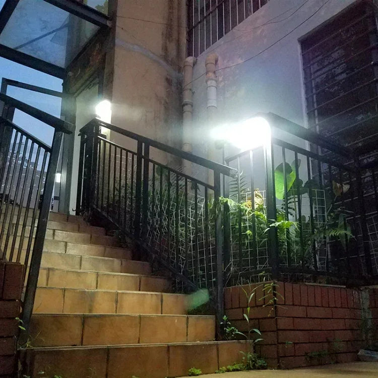 2,5 W 50 LED Lampe Solaire d'Extérieur pour Paysage, Décoration de Cour, Contrôle de la Lumière + Détection Radar, Lampe Murale