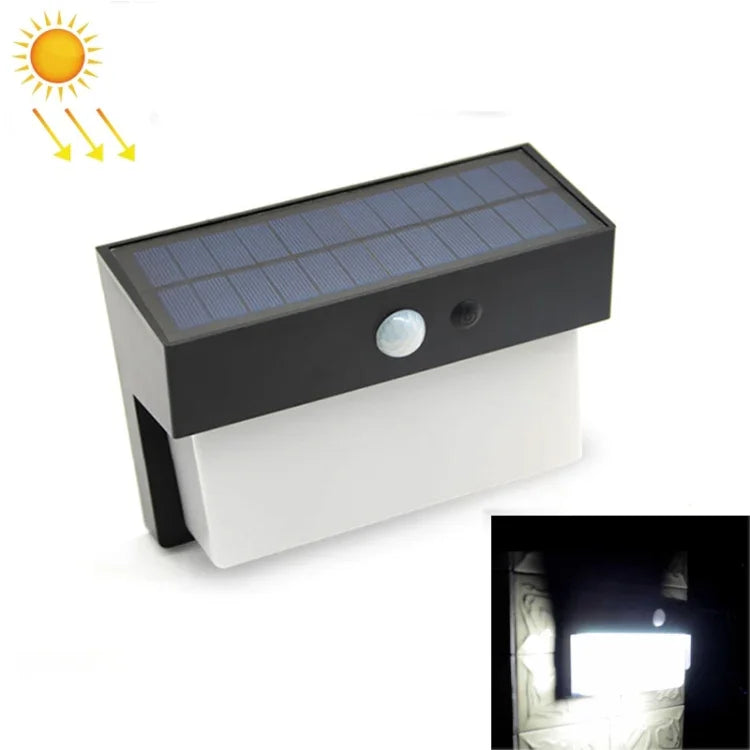 2,5 W 50 LED Lampe Solaire d'Extérieur pour Paysage, Décoration de Cour, Contrôle de la Lumière + Détection Radar, Lampe Murale