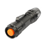 Lampe torche mini T02 avec clip stylo T6 zoom télescopique LED étanche longue portée éblouissante, T02 clip stylo