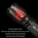 Lampe torche mini T02 avec clip stylo T6 zoom télescopique LED étanche longue portée éblouissante, T02 clip stylo