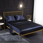 Ensemble de draps housse, drap plat et taies d'oreiller en soie glacée imitation soie pour la maison, US-Full/UK-D : 138x190x35cm, US-Queen/UK-K : 153x203x35cm, US-King : 198x203x35cm, UK-SK : 180x200x35cm, US-King : 198x203x35cm