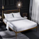 Ensemble de draps housse, drap plat et taies d'oreiller en soie glacée imitation soie pour la maison, US-Full/UK-D : 138x190x35cm, US-Queen/UK-K : 153x203x35cm, US-King : 198x203x35cm, UK-SK : 180x200x35cm, US-King : 198x203x35cm