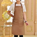 Tablier de cuisine de couleur unie pour femme, homme, chef, serveur, café, barbecue, coiffeur
