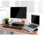 Support écran rehausseur avec pieds métalliques pour iMac MacBook Écran LCD Imprimante, organiseur de bureau Plateau robuste Gain de place