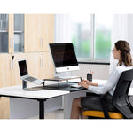 Support écran rehausseur avec pieds métalliques pour iMac MacBook Écran LCD Imprimante, organiseur de bureau Plateau robuste Gain de place