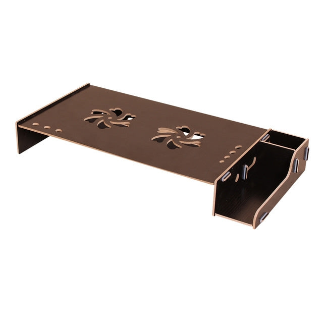 Support surélevé en bois pour écran d'ordinateur, rehausseur d'ordinateur portable, étagère de bureau avec rangement pour clavier, TBD049404601A, TBD049404601B, TBD049404601C, TBD049404601D