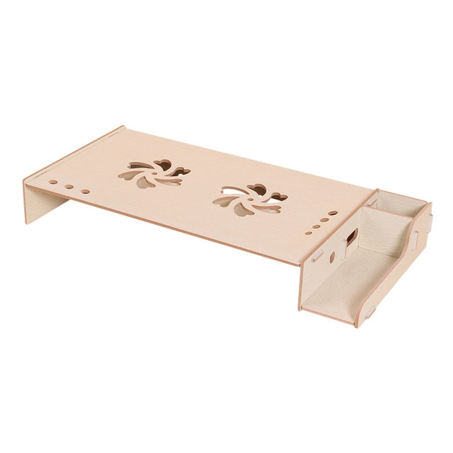 Support surélevé en bois pour écran d'ordinateur, rehausseur d'ordinateur portable, étagère de bureau avec rangement pour clavier, TBD049404601A, TBD049404601B, TBD049404601C, TBD049404601D