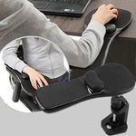 Support de plaque rotative pour souris d'ordinateur de bureau, d'ordinateur portable, repose-coude et poignet, à installer sur un bureau ou une chaise.