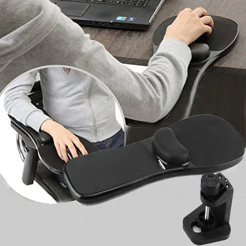 Support de plaque rotative pour souris d'ordinateur de bureau, d'ordinateur portable, repose-coude et poignet, à installer sur un bureau ou une chaise.