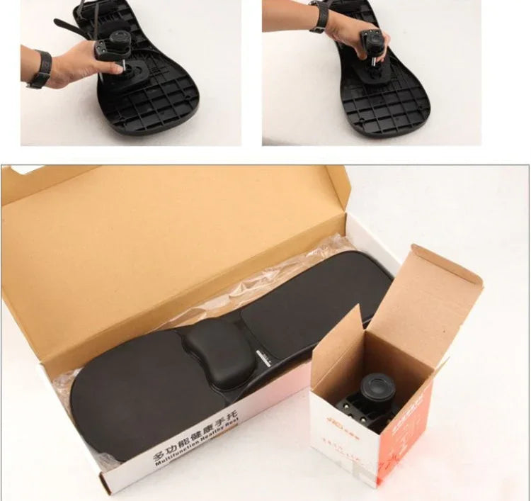 Support de plaque rotative pour souris d'ordinateur de bureau, d'ordinateur portable, repose-coude et poignet, à installer sur un bureau ou une chaise.
