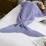 Couverture queue de sirène pour adulte, couvertures tricotées super douces pour dormir, 90 X50cm, 140 X70cm